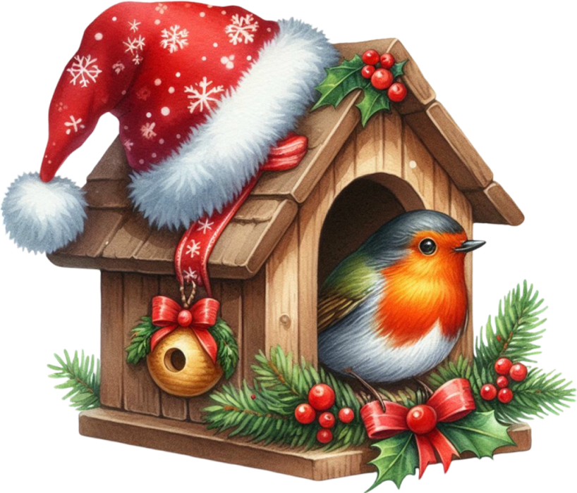 Motivtransfer 8224 Winterliches Vogelhaus