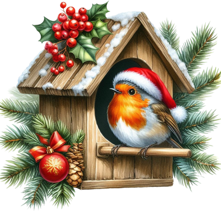 Motivtransfer 8225 Winterliches Vogelhaus