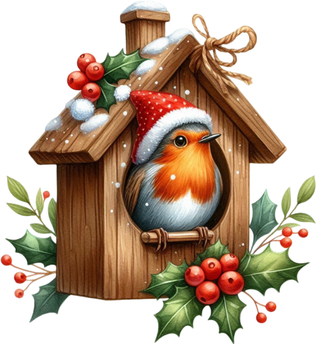 Motivtransfer 8226 Winterliches Vogelhaus