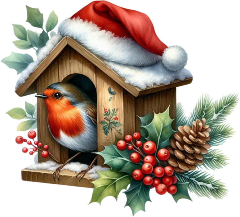 Motivtransfer 8228 Winterliches Vogelhaus