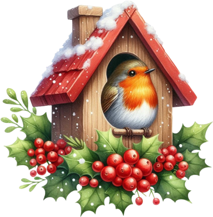 Motivtransfer 8237 Winterliches Vogelhaus