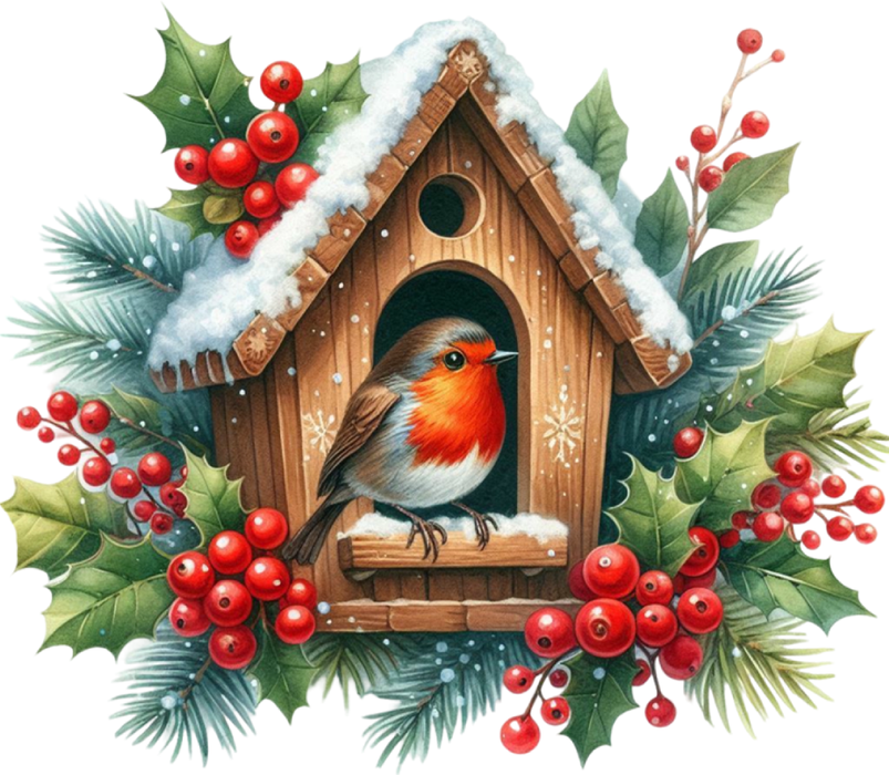 Motivtransfer 8238 Santa schläft auf einem Ast