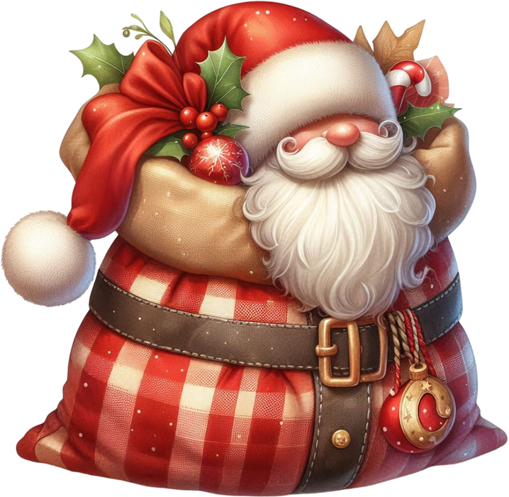 Motivtransfer 8289 Santas Mütze im Geschenkesack