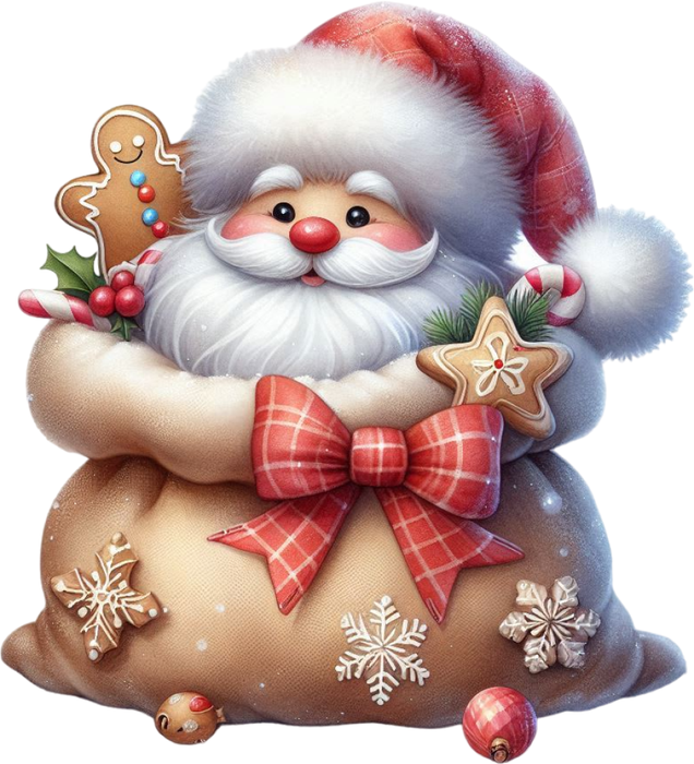 Motivtransfer 8293 Santa schaut aus dem Sack