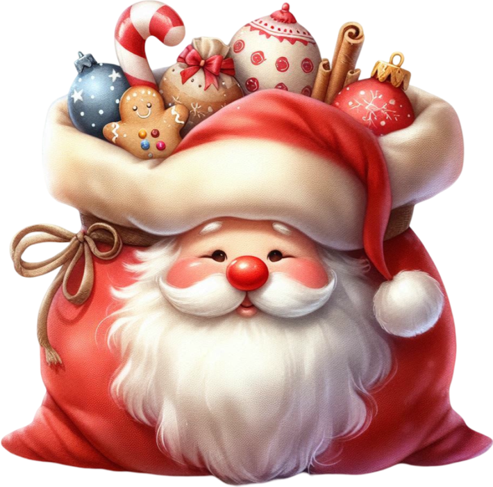 Motivtransfer 8295 Santas Gesicht auf dem Sack