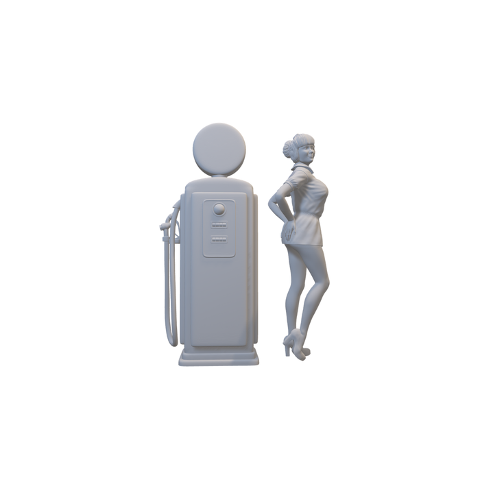 Pin up mit Zapfsäule - (3DP-83)