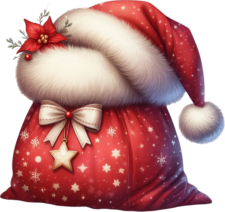 Motivtransfer 8302 Santas Sack mit Mütze