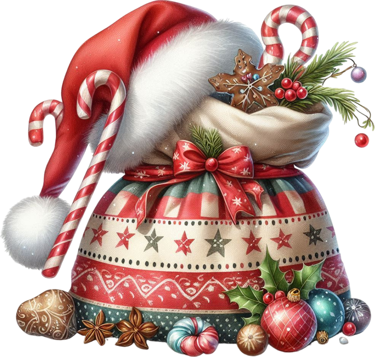 Motivtransfer 8303 Santas Sack mit Mütze