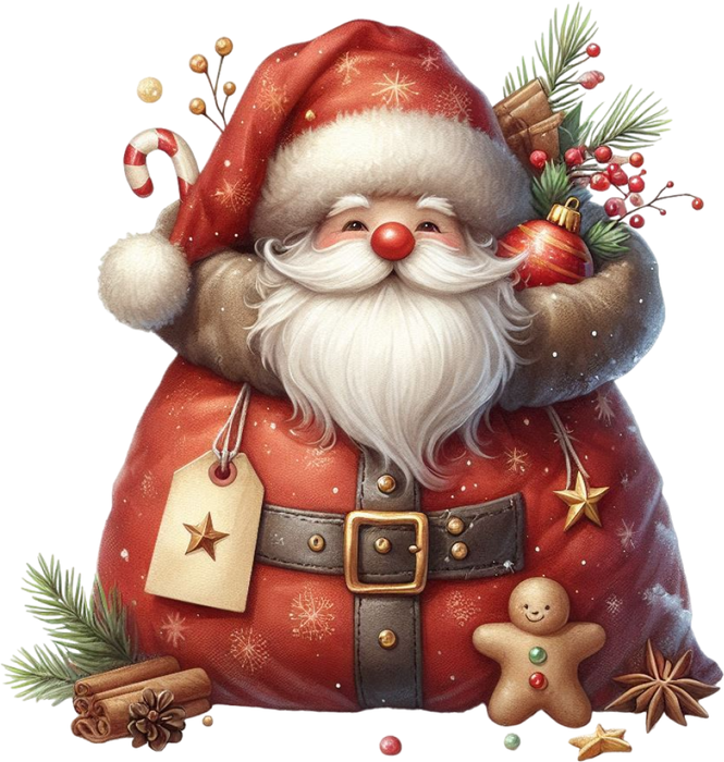 Motivtransfer 8305 Santa versteckt sich
