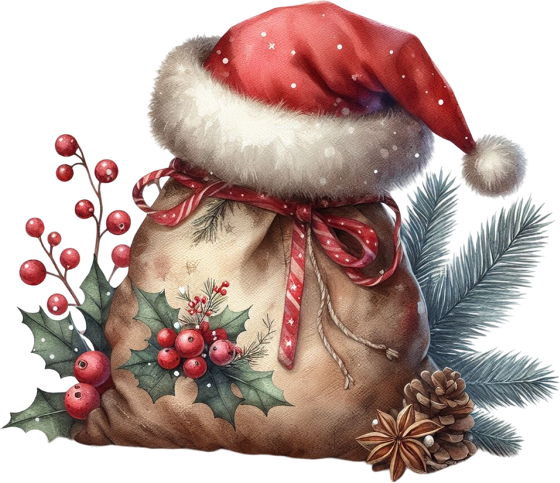 Motivtransfer 8312 Santas Sack mit Mütze