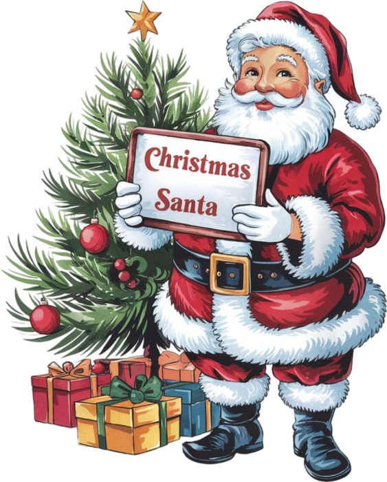 Motivtransfer 8345 Santa am Tannenbaum Christmas Santa