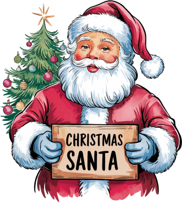 Motivtransfer 8355 Santa am Tannenbaum Christmas Santa
