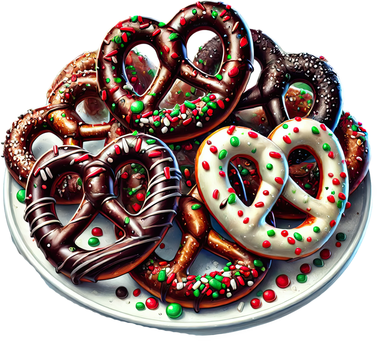 Motivtransfer 8405 Weihnachtliche Leckereien Brezeln