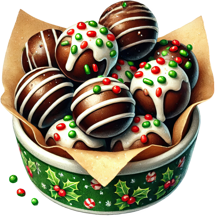Motivtransfer 8406 Weihnachtliche Leckereien Schokokugeln