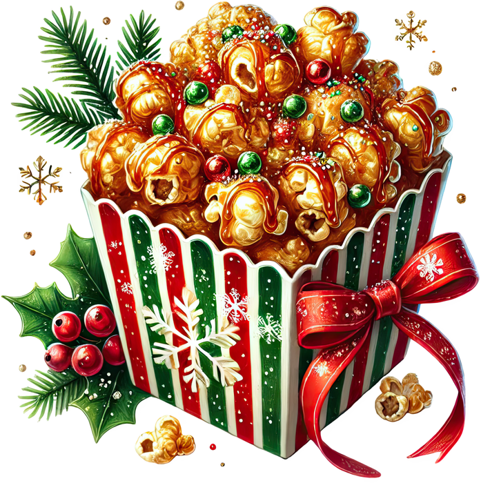 Motivtransfer 8407 Weihnachtliche Leckereien Popcorn