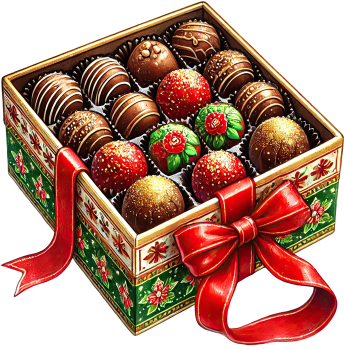 Motivtransfer 8411 Weihnachtliche Leckereien Pralinen