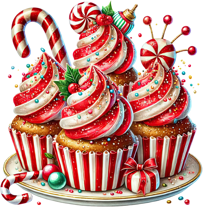 Motivtransfer 8412 Weihnachtliche Leckereien Cupcakes