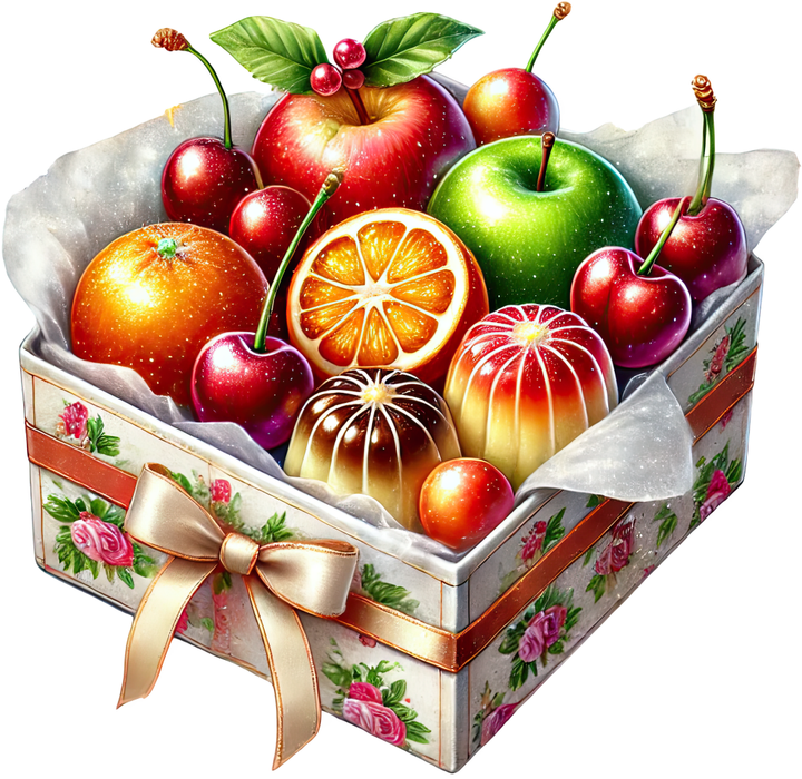 Motivtransfer 8425 Weihnachtliche Leckereien Obst
