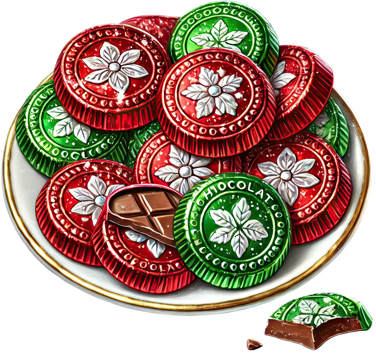 Motivtransfer 8430 Weihnachtliche Leckereien Schokotaler