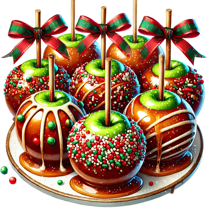 Motivtransfer 8433 Weihnachtliche Leckereien Kandierte Äpfel