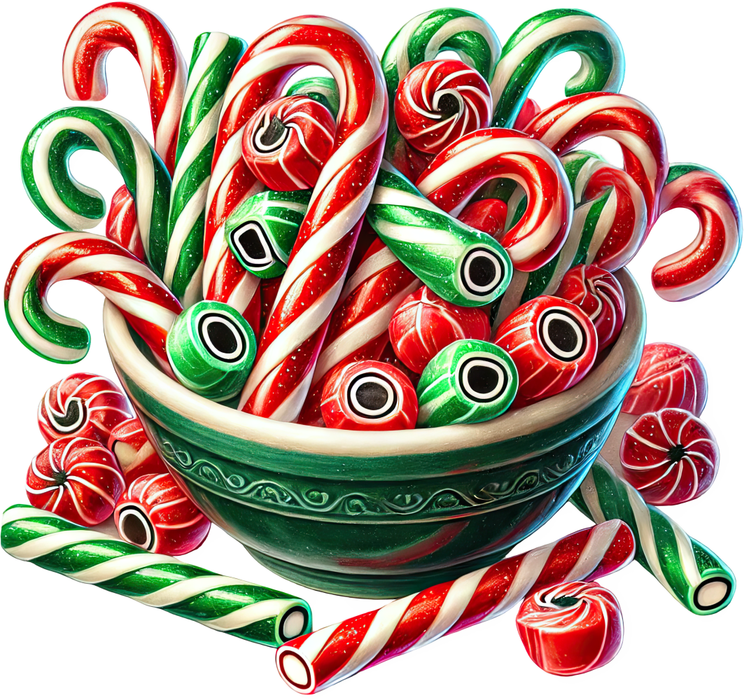 Motivtransfer 8437 Weihnachtliche Leckereien Zuckerstangen