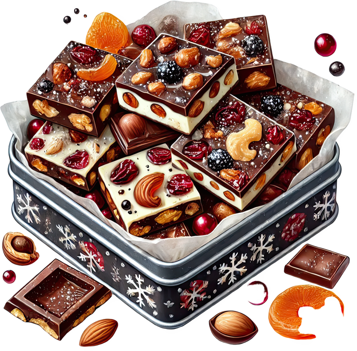 Motivtransfer 8438 Weihnachtliche Leckereien Fruchtschokolade