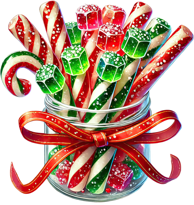 Motivtransfer 8440 Weihnachtliche Leckereien Zuckerstange
