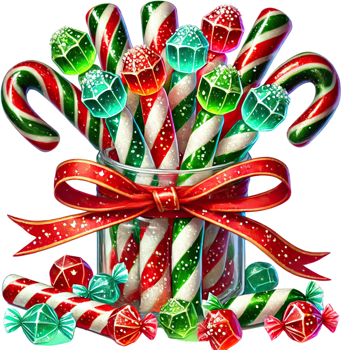 Motivtransfer 8441 Weihnachtliche Leckereien Zuckerstangen