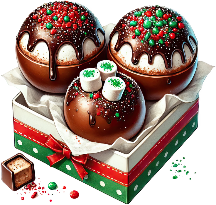 Motivtransfer 8470 Weihnachtliche Leckereien Schokokugeln