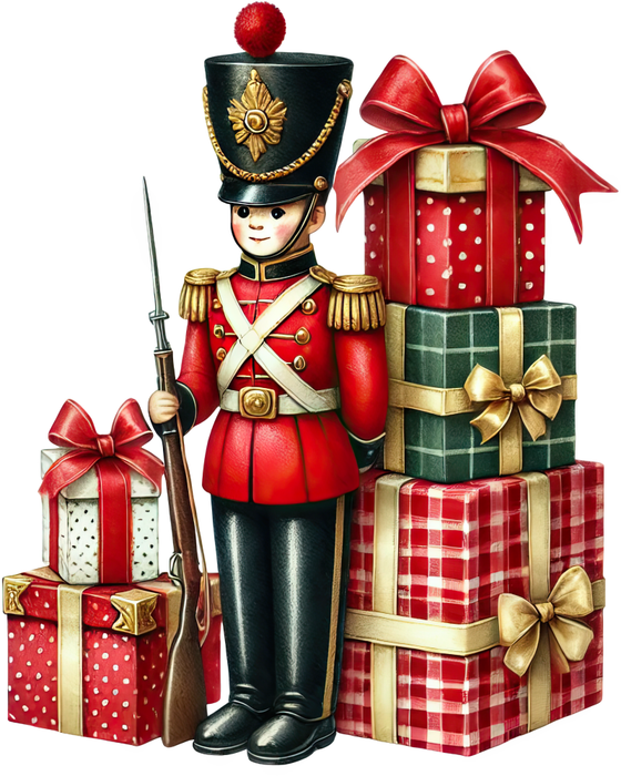 Motivtransfer 8482 Soldat mit Geschenken