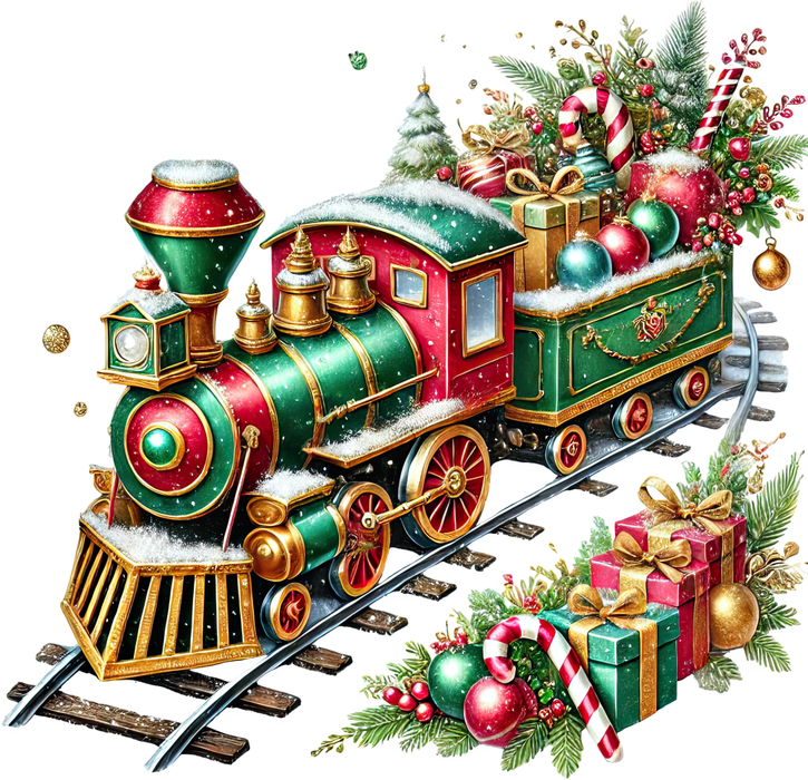 Motivtransfer 8492 Zug mit Geschenken