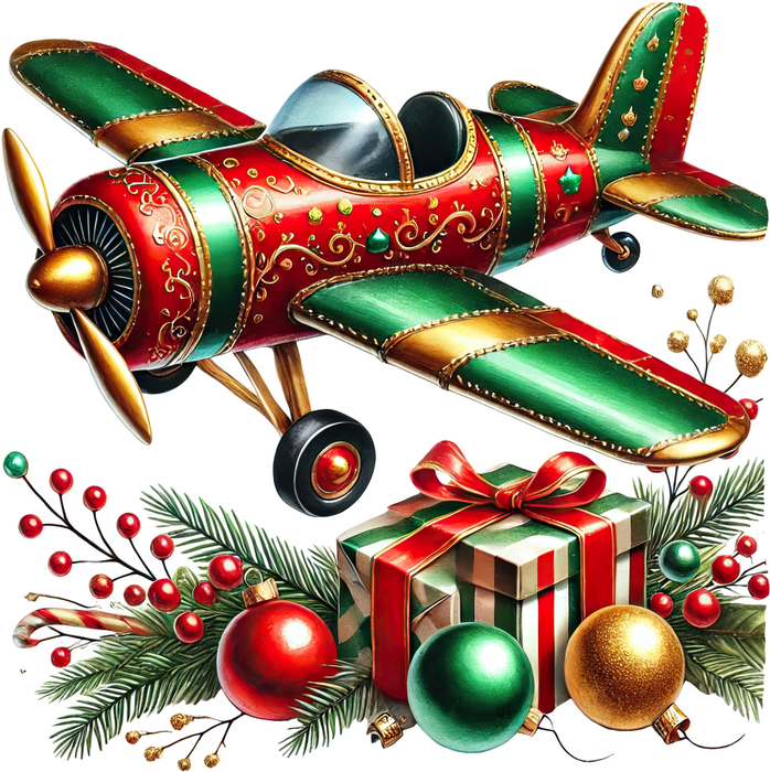 Motivtransfer 8497 Flugzeug mit Geschenken