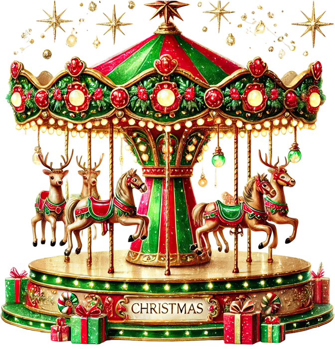 Motivtransfer 8515 Weihnachtliches Karussel