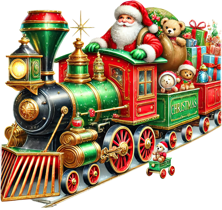 Motivtransfer 8523 Zug mit Geschenken