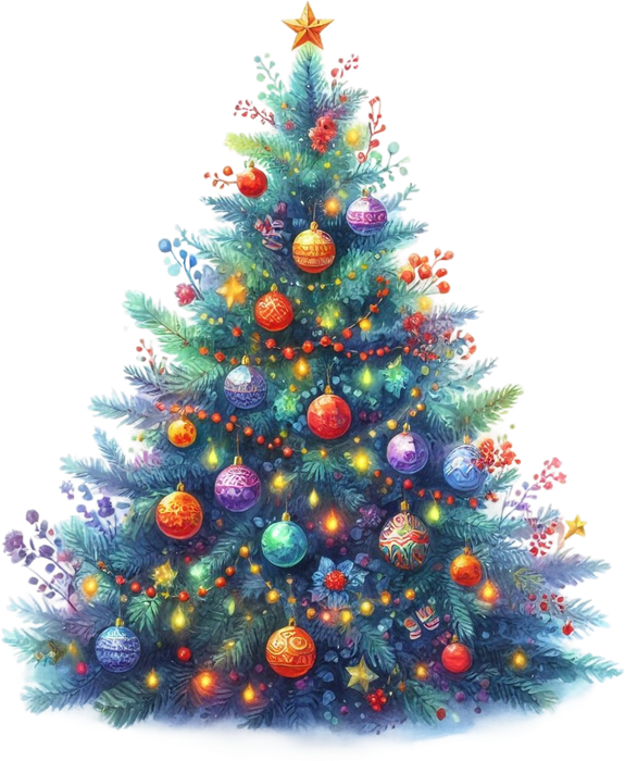 Motivtransfer 8525 Watercolor Christmas Tree