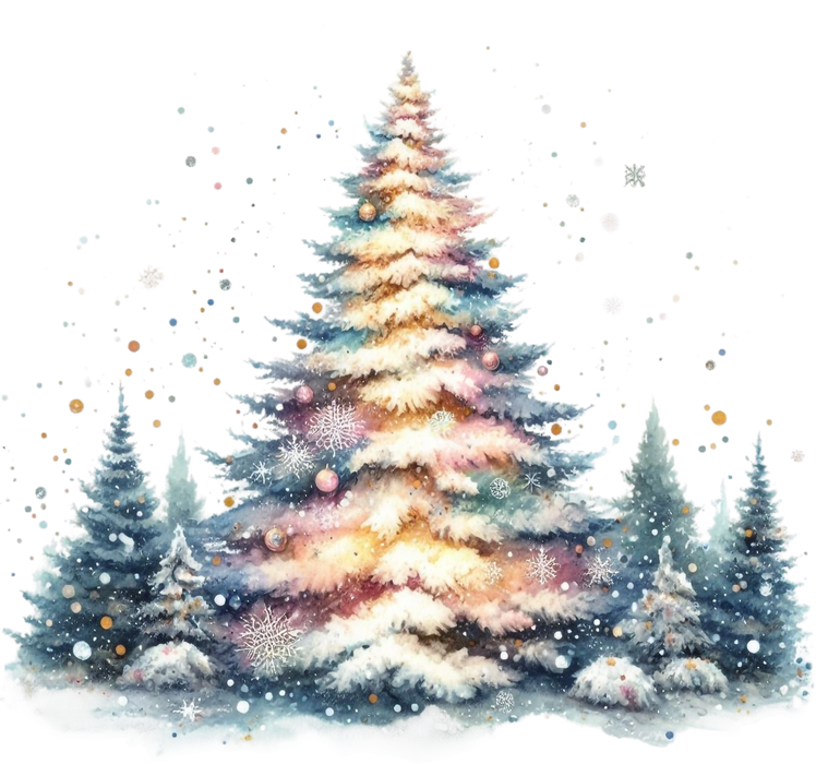 Motivtransfer 8526 Watercolor Christmas Tree