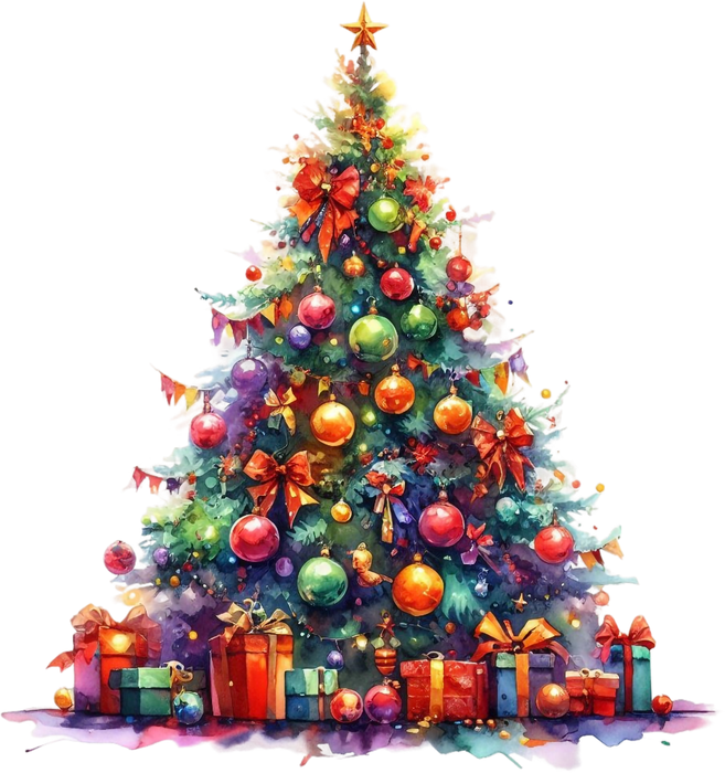 Motivtransfer 8528 Watercolor Christmas Tree