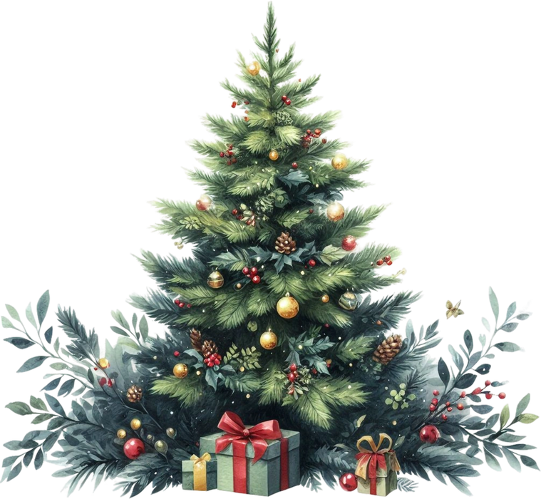 Motivtransfer 8531 Watercolor Christmas Tree