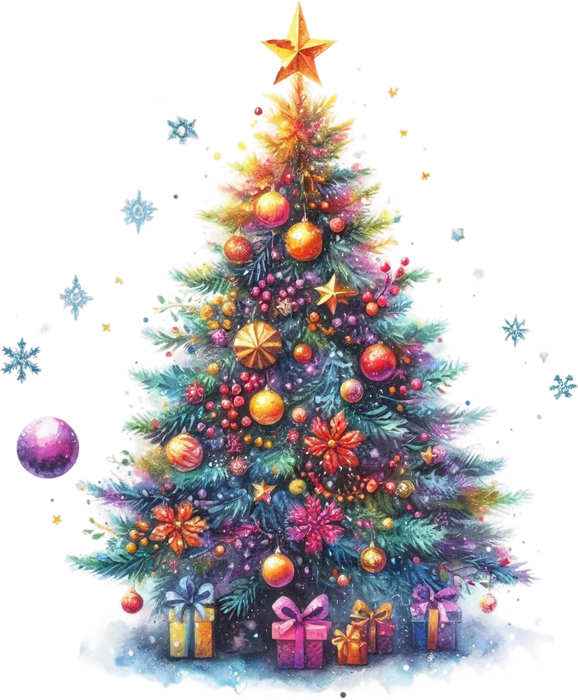 Motivtransfer 8533 Watercolor Christmas Tree