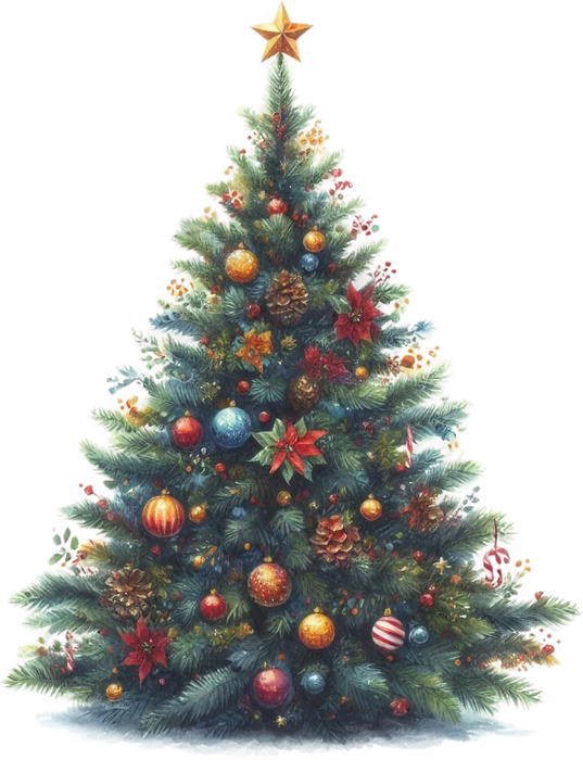 Motivtransfer 8534 Watercolor Christmas Tree