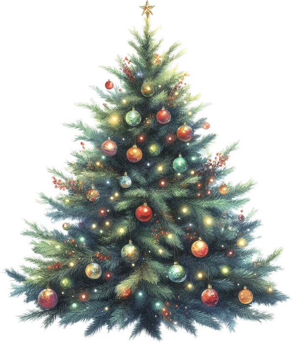 Motivtransfer 8535 Watercolor Christmas Tree