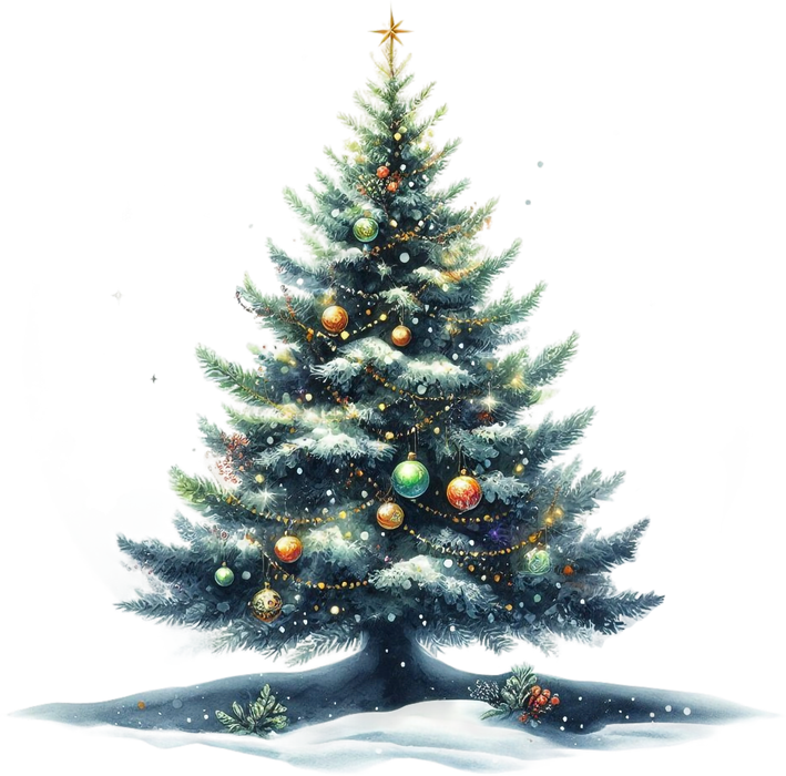 Motivtransfer 8538 Watercolor Christmas Tree