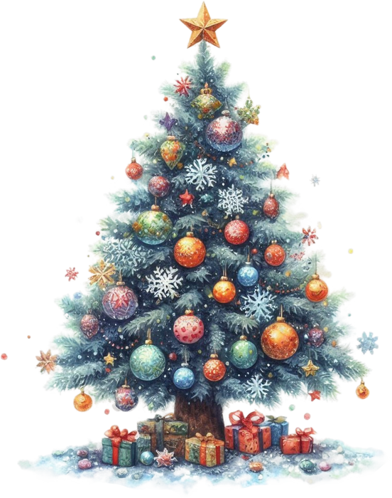 Motivtransfer 8539 Watercolor Christmas Tree