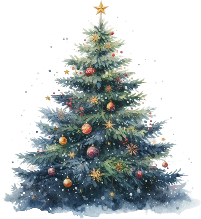 Motivtransfer 8540 Watercolor Christmas Tree