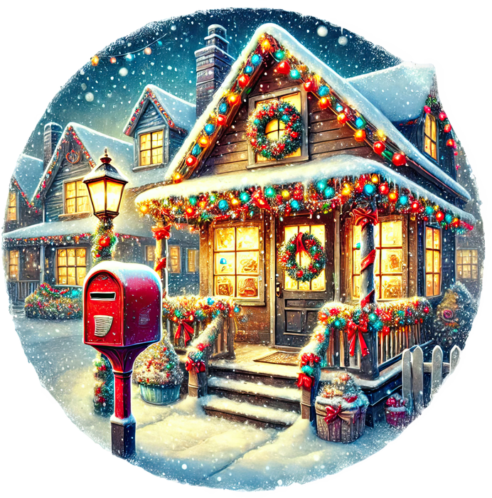 Motivtransfer 8541 Weihnachtsdorf im Schnee