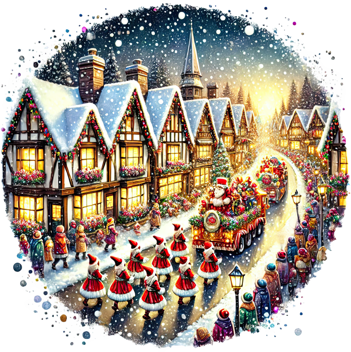 Motivtransfer 8547 Weihnachtsdorf mit Parade