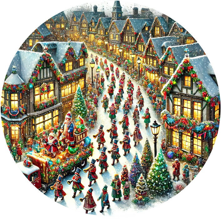 Motivtransfer 8548 Weihnachtsdorf mit Parade
