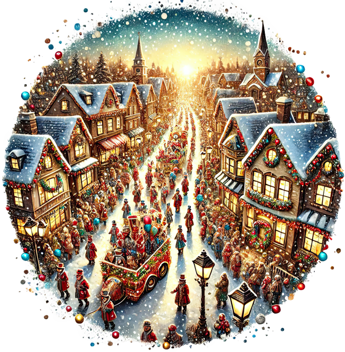 Motivtransfer 8549 Weihnachtsdorf mit Weihnachtsparade