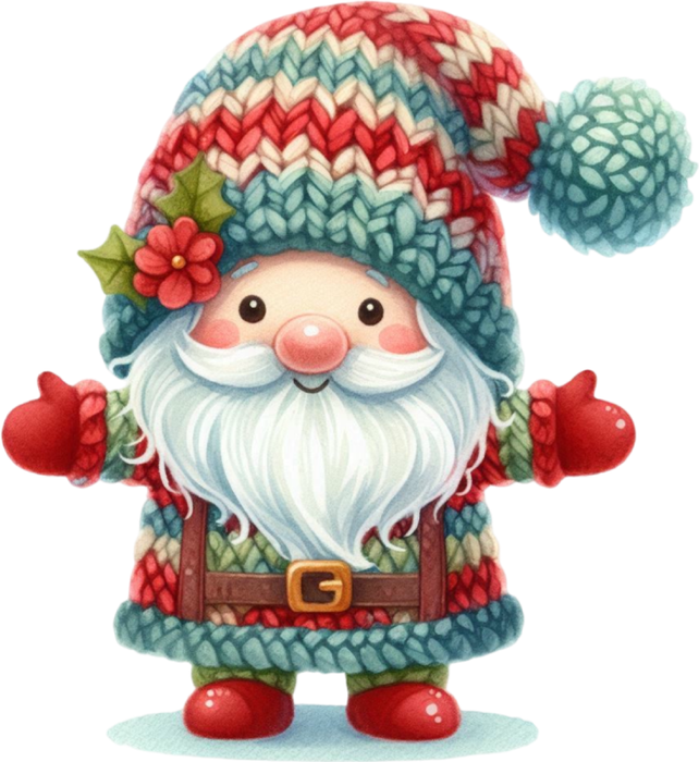 Motivtransfer 8596 Kleiner Weihnachtsgnom breitet die Arme aus