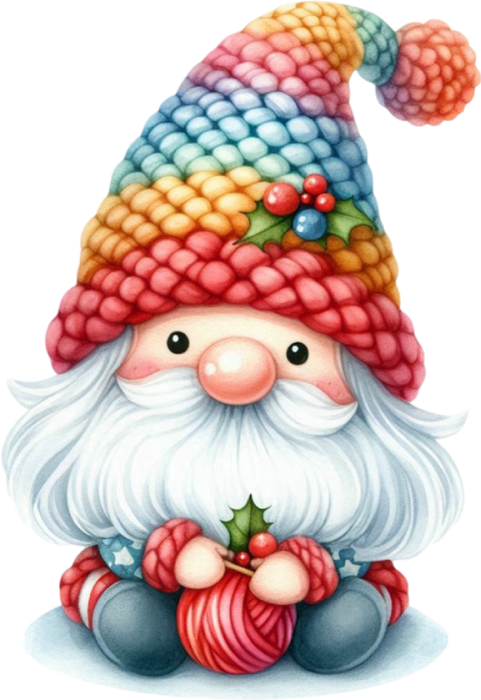 Motivtransfer 8599 Kleiner Weihnachtsgnom mit Kugel